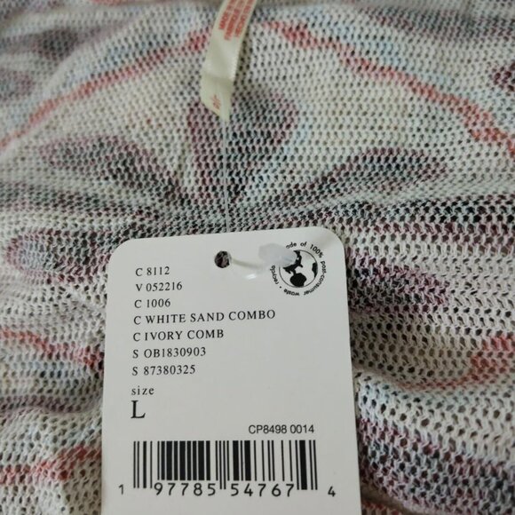 Free People Through The Meadow Blouse Top Ruched Floral Printed Cotton L 271469 - Picture 9 of 9